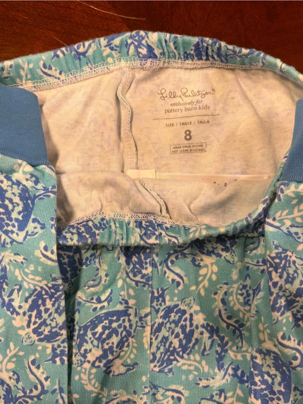 Lilly Pulitzer for Pottey Barn Kids Blue Tight Fit Pajama Set